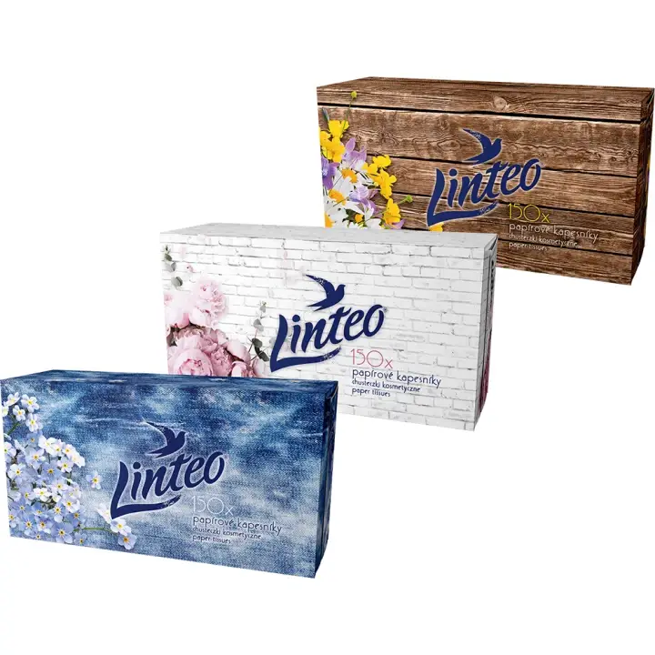 Linteo Kapesníky v boxu 2vrstvé 150 ks Omezená Nabídka
