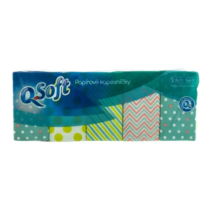 Nízká Cena Q-Soft Papírové kapesníčky 3vrstvé 20 x 10 ks