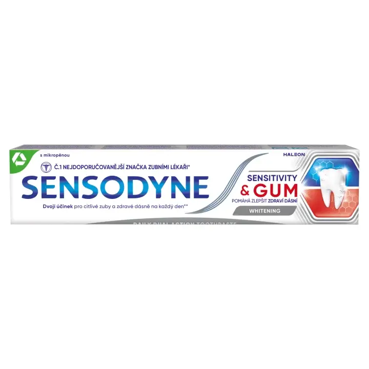 Akční Cena Sensodyne Sensitivity & Gum Whitening Zubní pasta s fluoridem 75 ml
