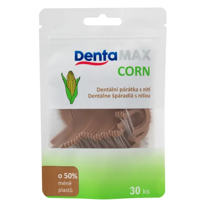 Dentamax Corn Dentální párátka s nití 30 ks Výprodej