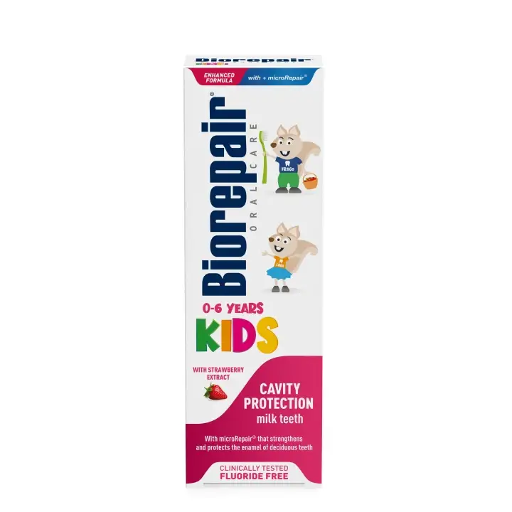 Biorepair Kids 0-6 Zubní pasta Jahoda 50 ml Vysoce Kvalitní