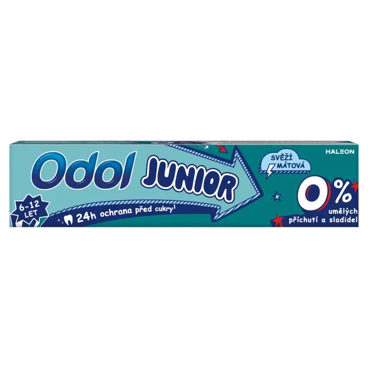 Odol Junior 6-12 let Svěží mátová zubní pasta s fluoridem 50 ml Akční Nabídka