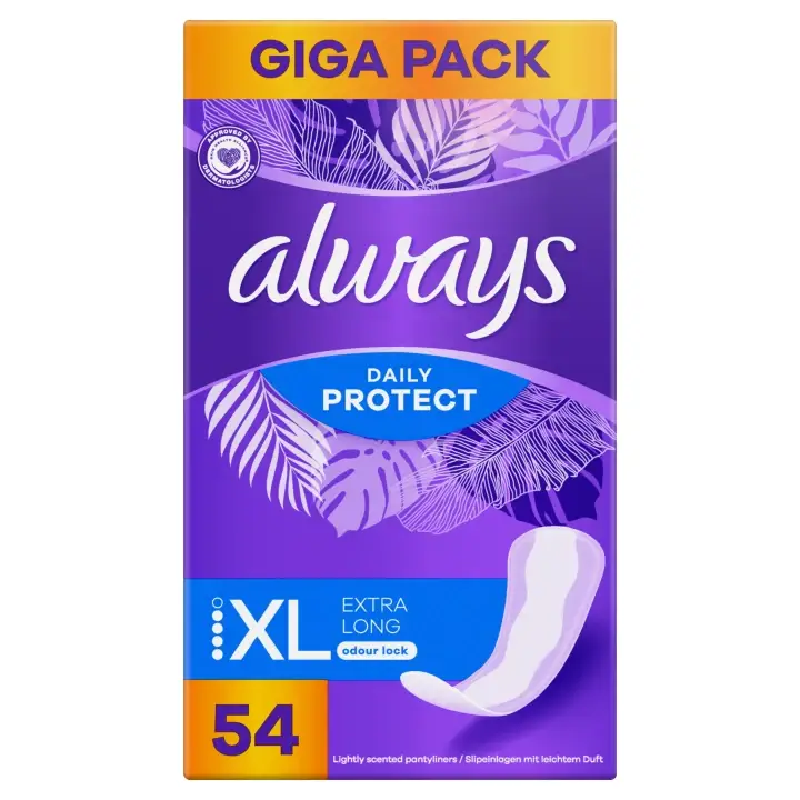 Always Daily Protect Extra Long Intimky proti zápachu 54 ks Originální