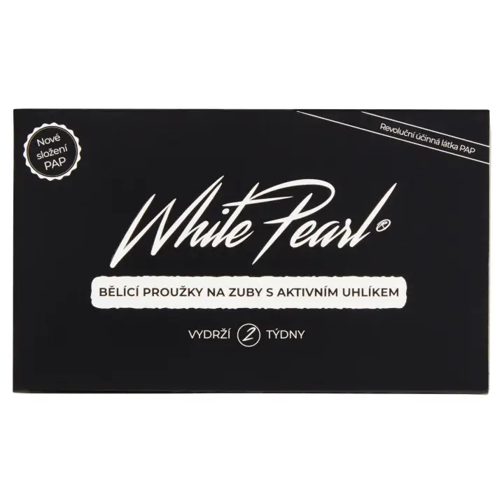 Zlevněný White Pearl Bělící proužky na zuby s aktivním uhlím