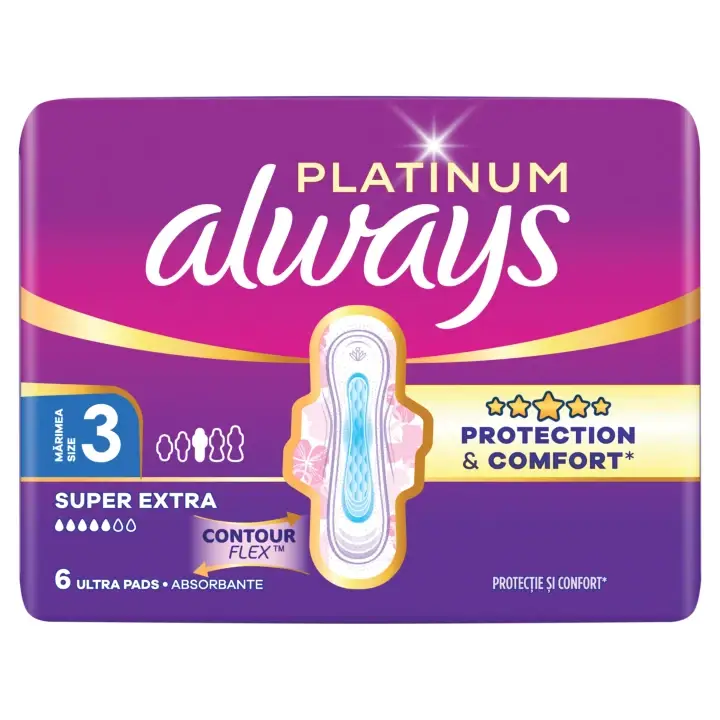 Akce Always Platinum Day & Night Hygienické vložky s křidélky 6 ks