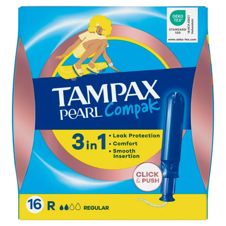Doprava Zdarma Tampax Compak Pearl Regular Tampony s aplikátorem 16 ks
