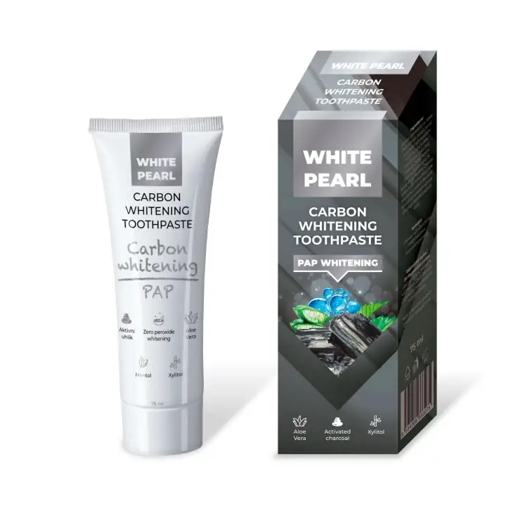 White Pearl PAP Carbon Whitening Zubní pasta 75 ml Tovární Cena