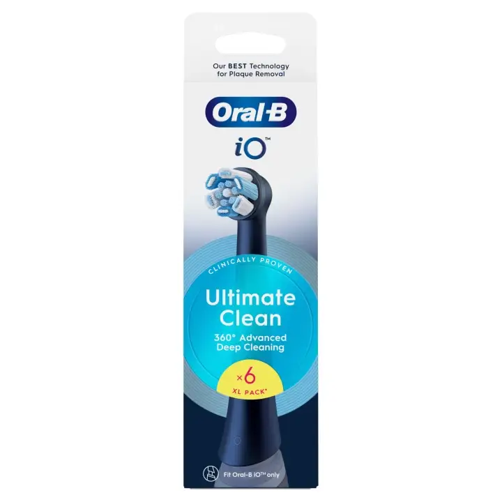 Cenově Výhodný Oral-B iO Ultimate Clean Black Kulaté kartáčkové hlavy 6 ks