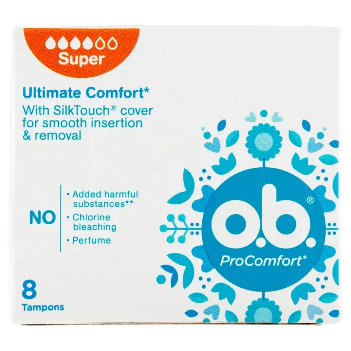 O.B. ProComfort Super Tampony 8 ks Vysoce Kvalitní