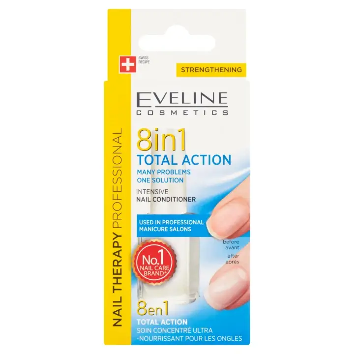 Eveline Cosmetics Nail Therapy Professional Total Action 8v1 nehtový kondicionér 12ml Značkový