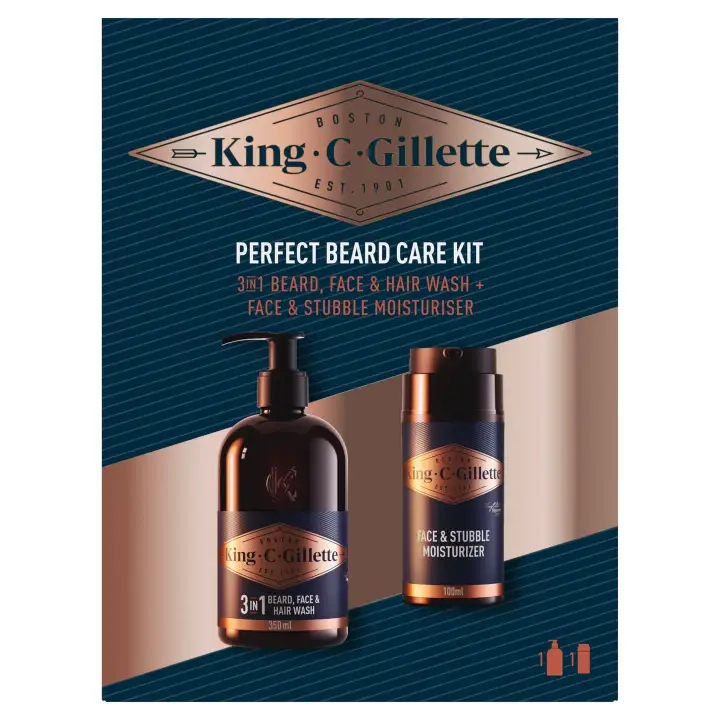 Sezónní Sleva King C. Gillette Men's Perfect Dárková sada Beard Care Kit pro vousy a strniště