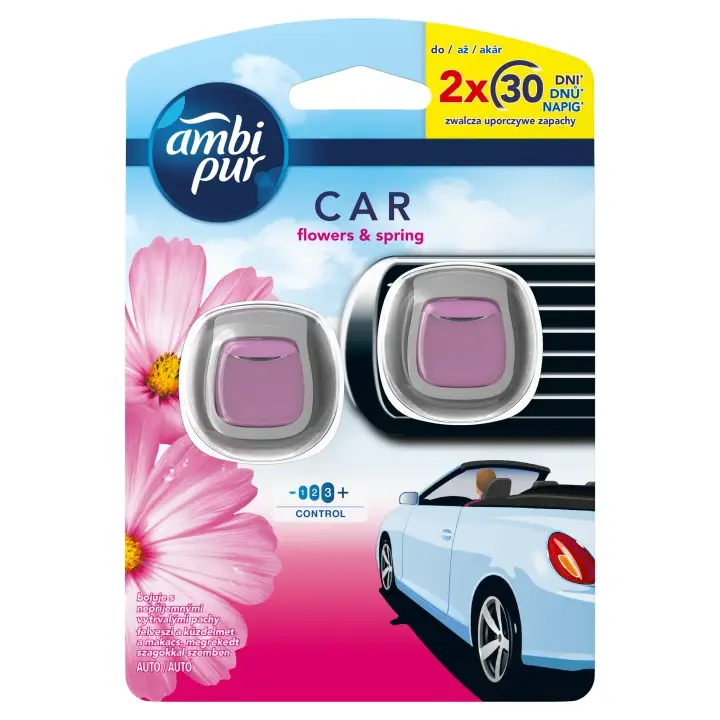 Nakupujte Hned Ambi Pur Flower & Spring osvěžovač vzduchu do auta 2 ks