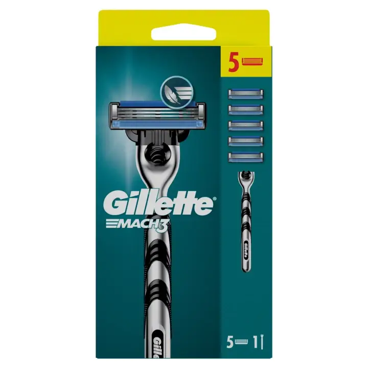 Pouze Dnes Gillette Mach3 Pánský holicí strojek + 5 náhradních holicích hlavic
