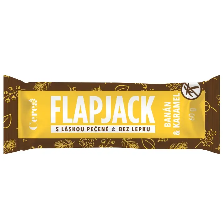 Originální Cerea FLAPJACK banán & karamel pečená ovesná tyčinka 60g