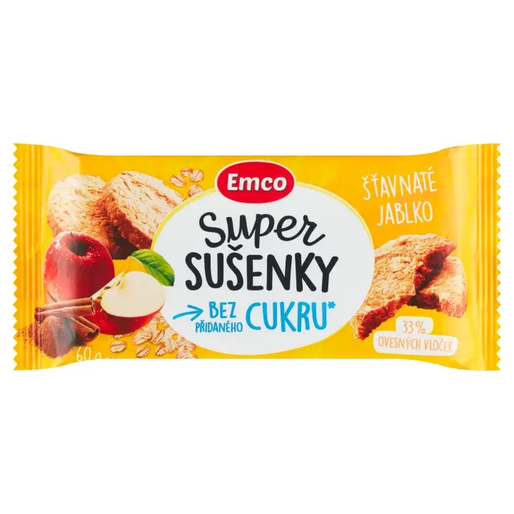 Emco Super sušenky šťavnaté jablko 60g Vysoce Kvalitní