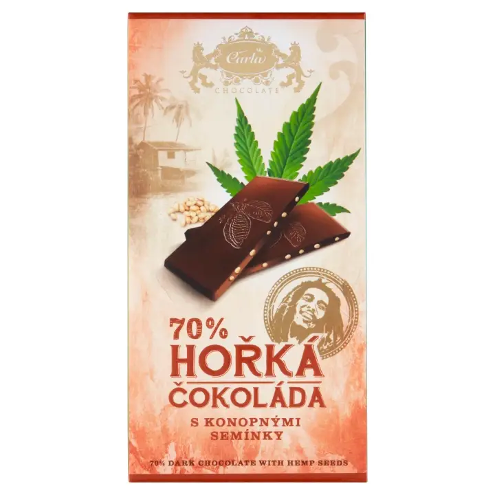 Must-Have Carla 70% hořká čokoláda s konopnými semínky 80g