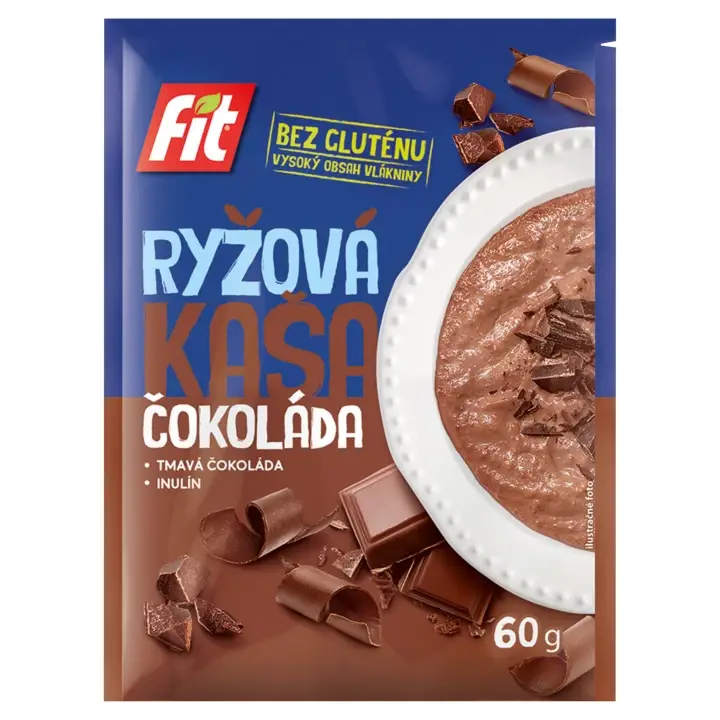 Fit rýžová kaše s kousky hořké čokolády 60 g Výhodná Nabídka