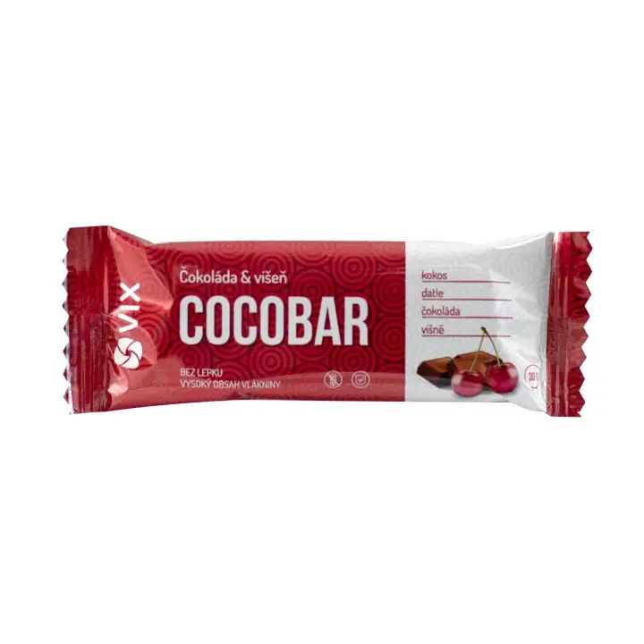 Rychlé Dodání VIX Cocobar Hořká čokoláda s višní 30g