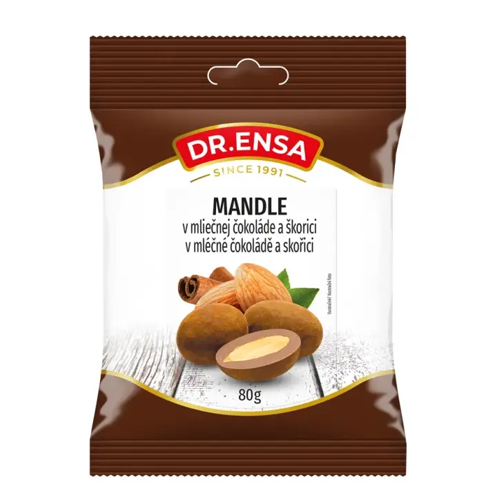 Dr. Ensa Mandle v mléčné čokoládě se skořicí 80g Sezónní Sleva