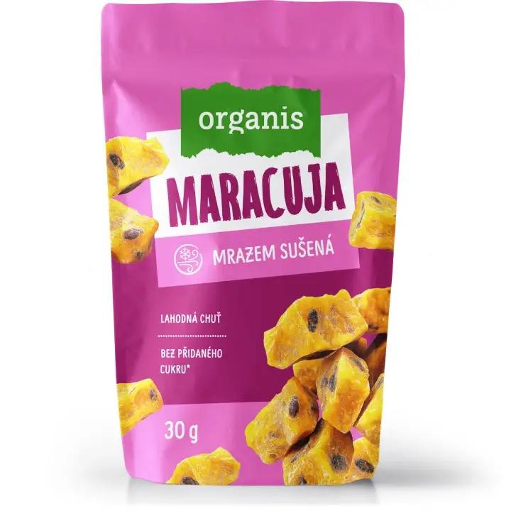 Organis Mrazem sušená maracuja kostky 30 g Výhodná Nabídka