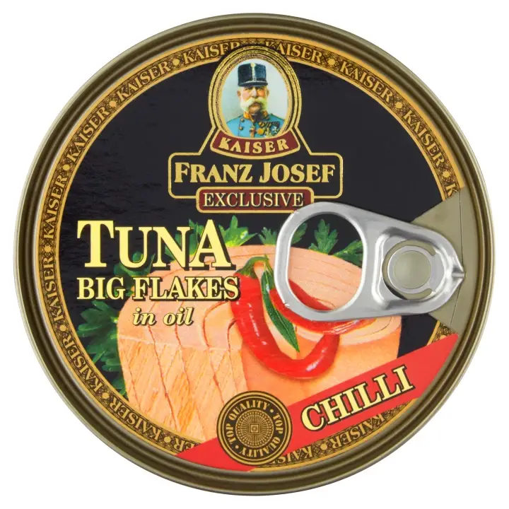 Franz Josef Kaiser Exclusive Tuňák kousky ve slunečnicovém oleji s chilli 170 g Akční Nabídka