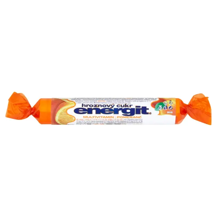 Akční Cena Energit Hroznový cukr multivitamin pomeranč 17 tablet 37,4g