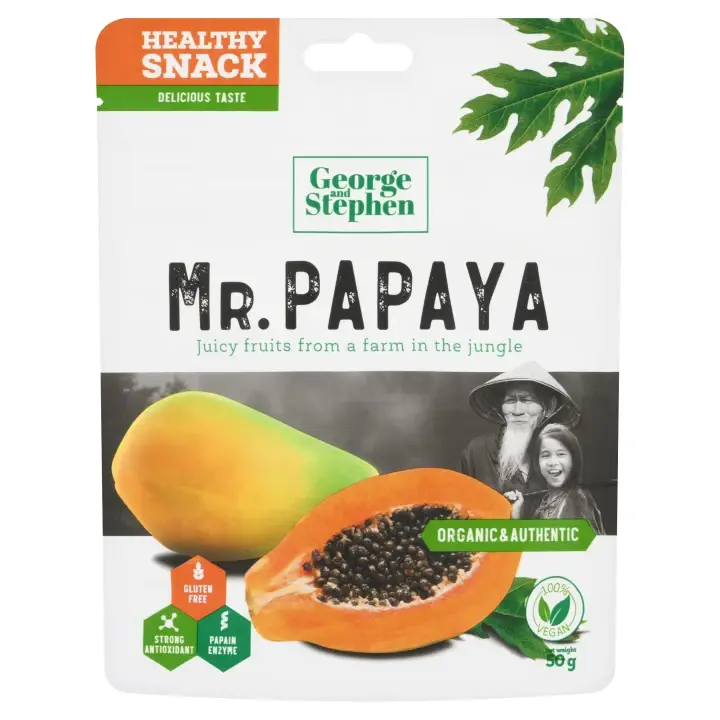 George and Stephen Sušené plátky papáji přislazené 50g Nakupujte Hned
