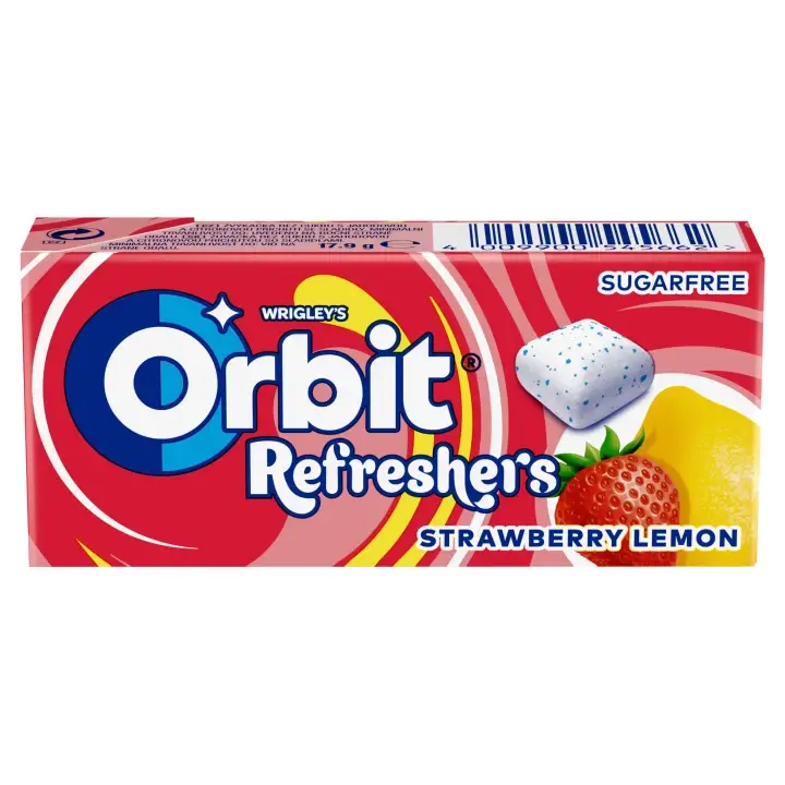 Horká Nabídka Orbit Žvýkačka bez cukru s jahodovou a citronovou příchutí 8 ks 17,9 g