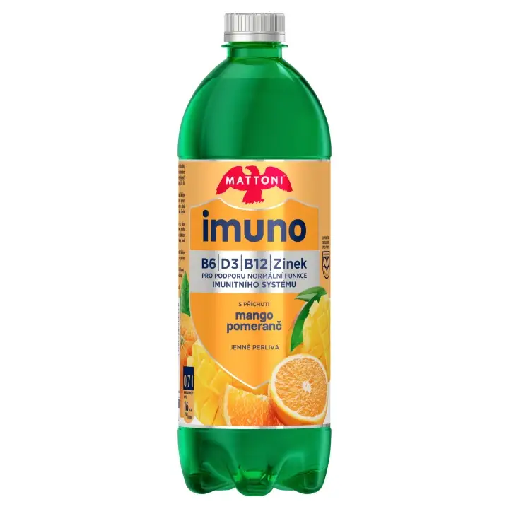 Mattoni Imuno s příchutí mango pomeranč jemně perlivá 0,7l Značkový