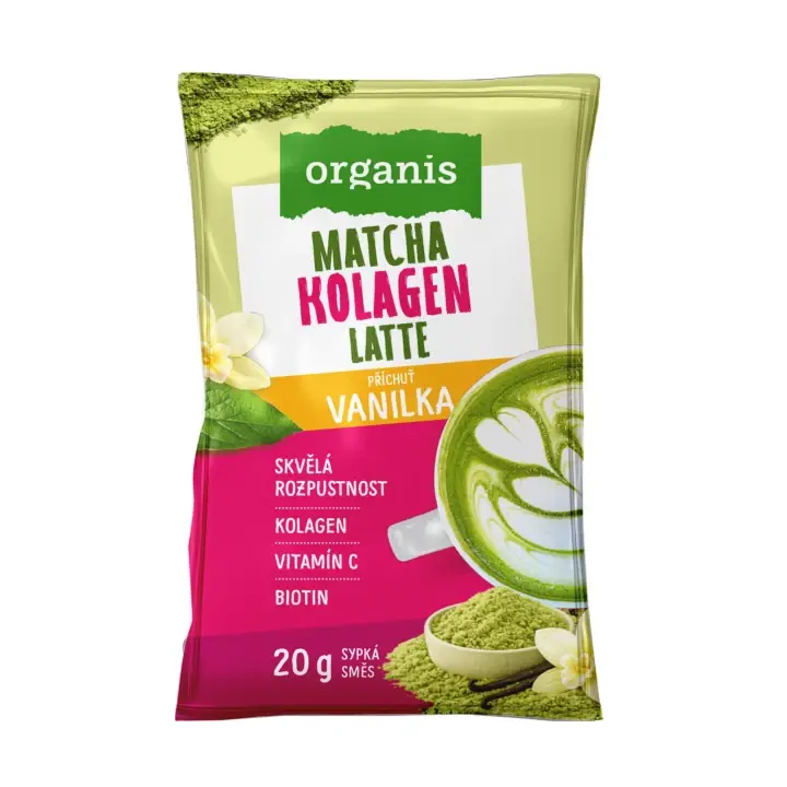 Organis Kolagen latte vanilka 20 g Ověřený