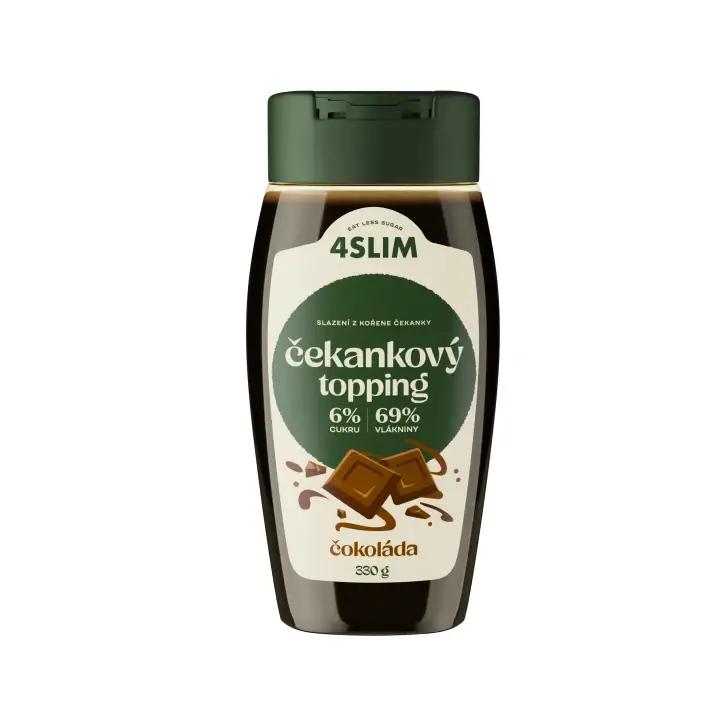 4Slim Čekankový topping příchuť čokoláda 330g Akční Cena