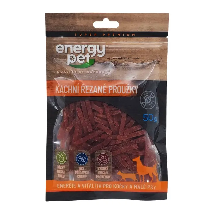 Energy Pet Kachní řezané proužky 50 g Oblíbený