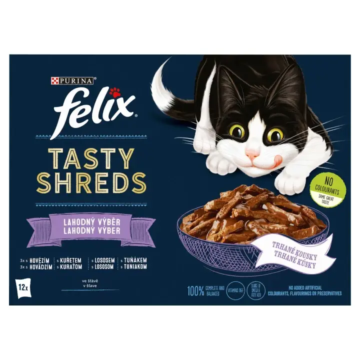 Nakupujte Hned FELIX® Tasty Shreds Výběr mix ve šťávě 12 x 80 g