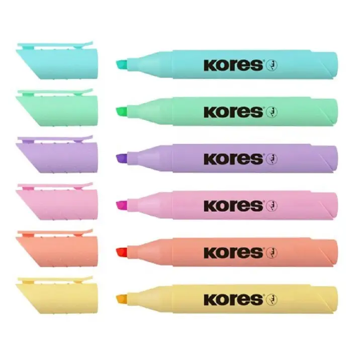 Kores High Liner Plus Pastel zvýrazňovače 6 ks Časově Omezené