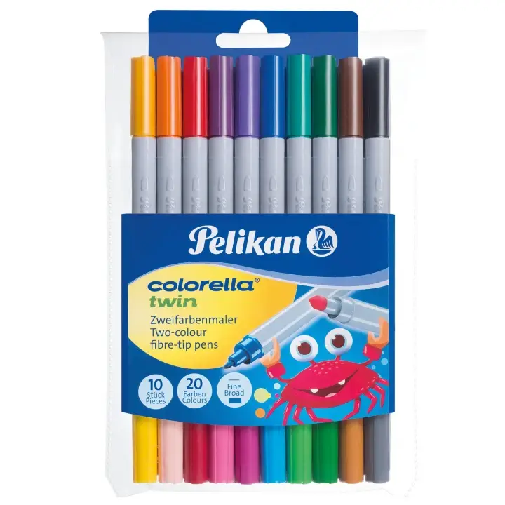 Pelikan fixy sada oboustr. 10ks, 20barev Nejlepší Volba