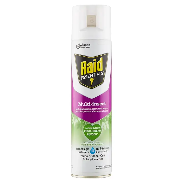 Raid Essentials Multi-insect proti létajícímu a lezoucímu hmyzu 400ml Akce