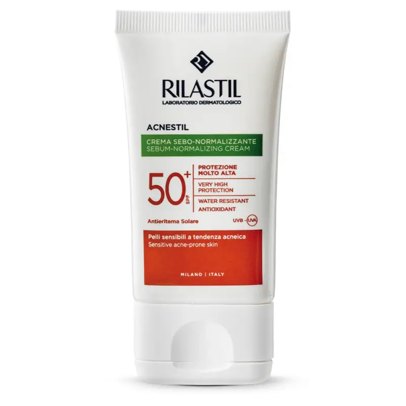 Rilastil Acnestil Ochranný krém na problematickou pleť SPF50+ 40 ml Finální Výprodej