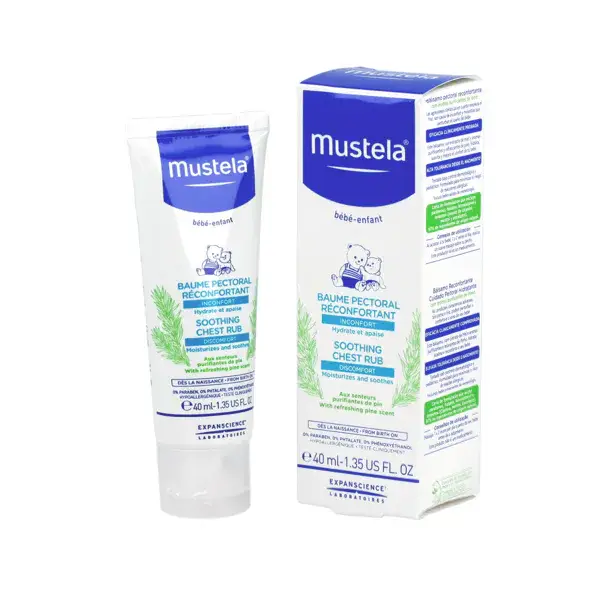 Mustela Bébé SoothingChest Rub 40 ml Omezená Nabídka