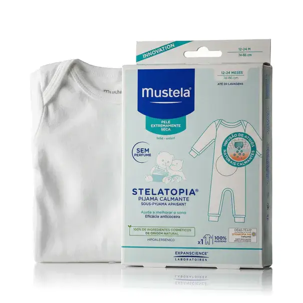 Mustela Bébé StelatopiaSkin Shooting Pajamas (Atopic-Prone Skin) 6-12 Months / 67-74 cm Sezónní Sleva