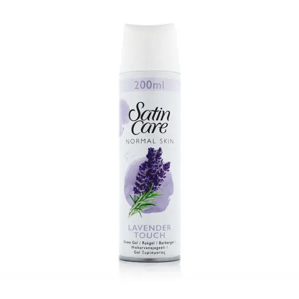 Gillette Satin CareLavender Touch Gel na holení pro ženy 200 ml Oblíbený