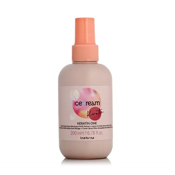 Dokud Zásoby Vydrží Inebrya Ice Cream KeratinKeratin One Leave-In Multi-Action Spray Cream 200 ml