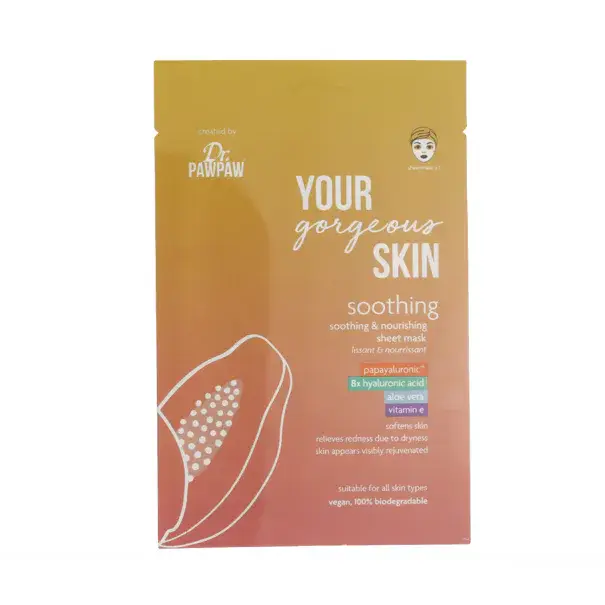 Rychlé Dodání Dr. PAWPAW Your Gorgeous Skin Soothing Sheet Mask 25 ml