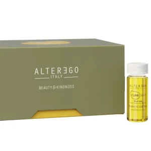 Cenová Bomba Výživná rozjasňující bezoplachová kúra pro suché a matné vlasy -Curego silk oil- AlterEgo -12x10ml