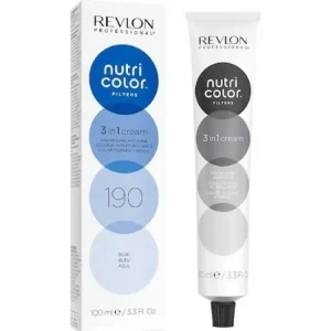 Aktuální Tónující maska na vlasy pro intenzivní modrý odstín ( Blue 190) - Nutri Color - Revlon Professional -100ml
